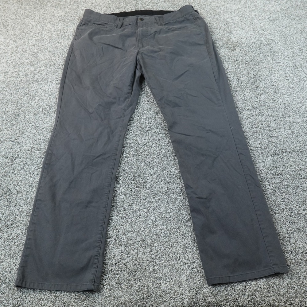 Bonobos Pants Mens 36X30 Gray Chino Trouser Flat Front Stretch Straight Preppy